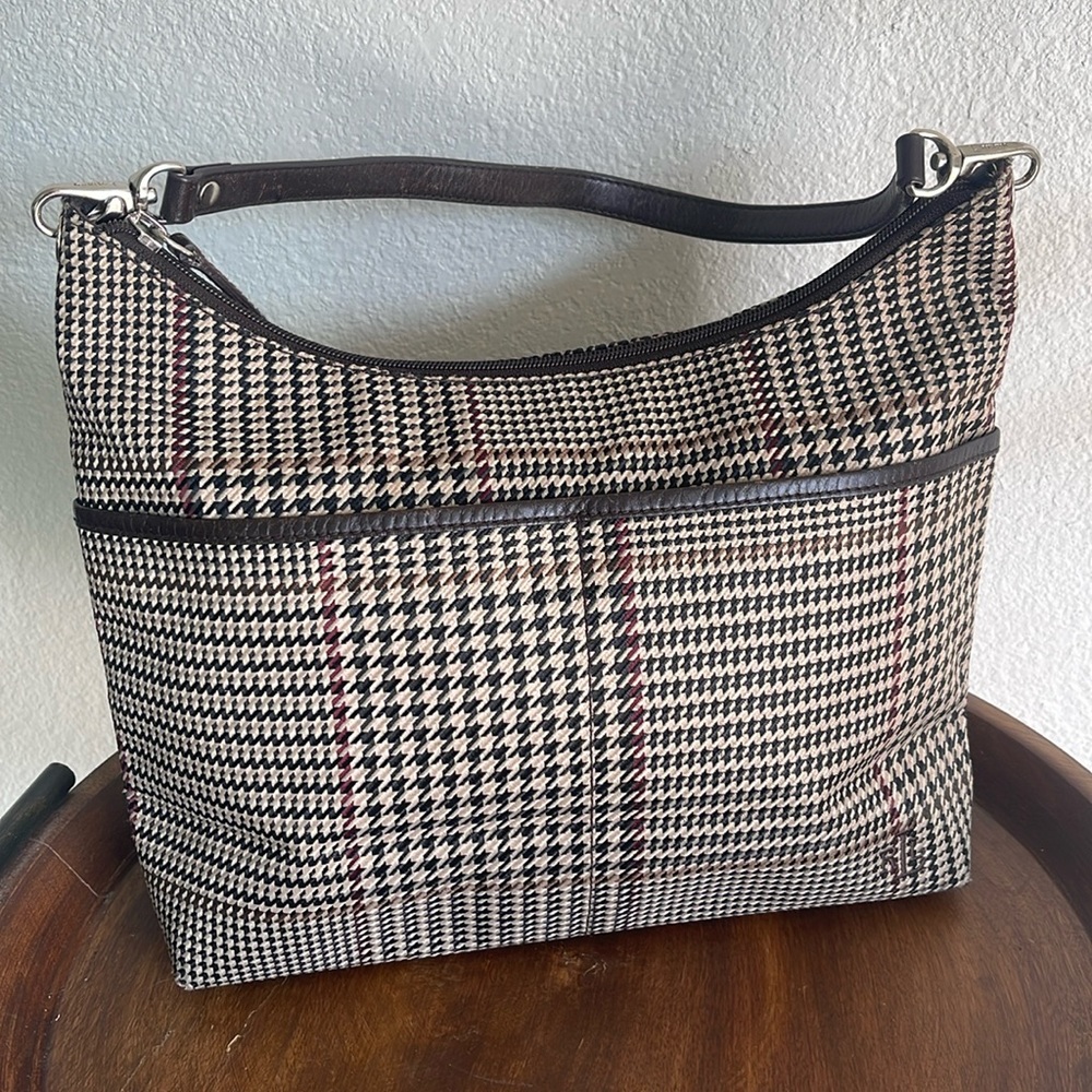 Lauren by Ralph Lauren Tweed Herringbone Fabric Purse